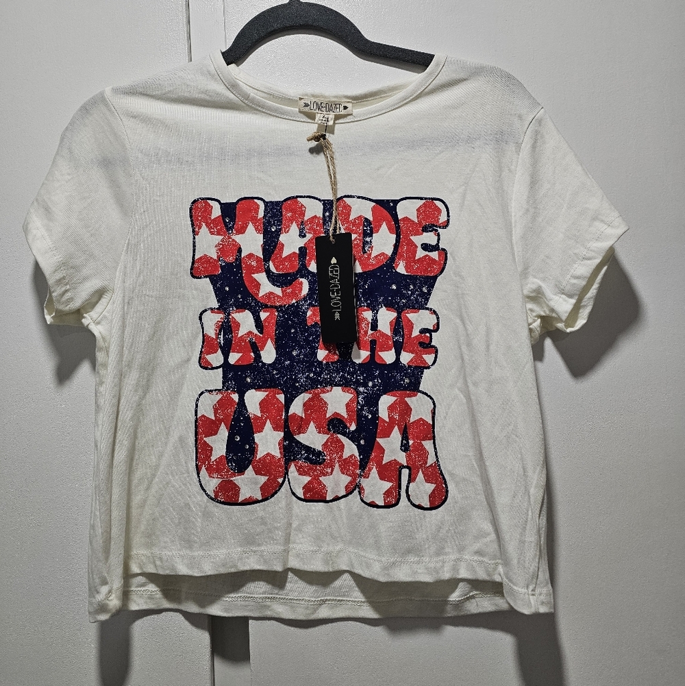 NWT Love Dazed Cropped Shirt, Extra Large